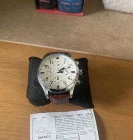 Montre Chronographe Celsior Paris - Bracelet Cuir