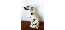 Chien dalmatien en céramique vintage, Italie 1970 