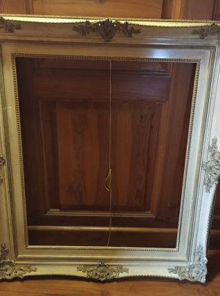 Ancien Cadre baroque en bois sculpté pour tableau