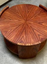 Table basse ronde en palissandre