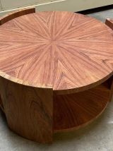 Table basse ronde en palissandre