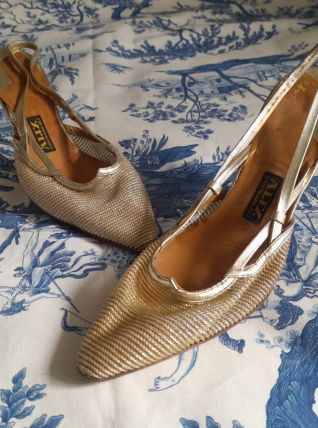 Escarpins 60s Charlet kitten heels cuir T34