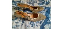 Escarpins 60s Charlet kitten heels cuir T34