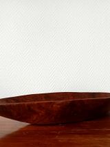 Coupe oblongue en bois brutaliste 