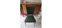 Lot de 6 chaises style scandinave vertes 