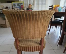 Lot de 4 chaises en velours verts
