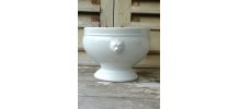 Saladier soupière porcelaine têtes de lion