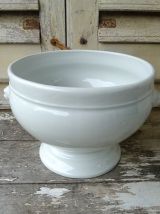 Saladier soupière porcelaine têtes de lion