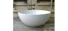 Grand saladier en porcelaine blanche