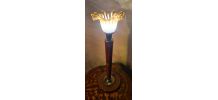 lampe bois mazda 1940 tulipe murano 60x45 tres bon etat