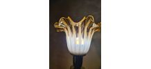 lampe bois mazda 1940 tulipe murano 60x45 tres bon etat