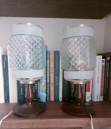Paire de lampes vintage, années 70 