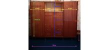 Armoire secrétaire vintage, années 50/60 - Style reconstruct