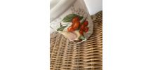 Pot confiture porcelaine blanche facettes Pullivuyt.