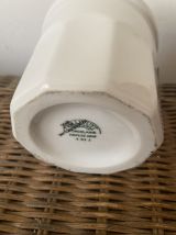 Pot confiture porcelaine blanche facettes Pullivuyt.
