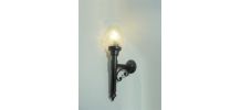 Applique torche globe flamme