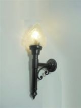 Applique torche globe flamme