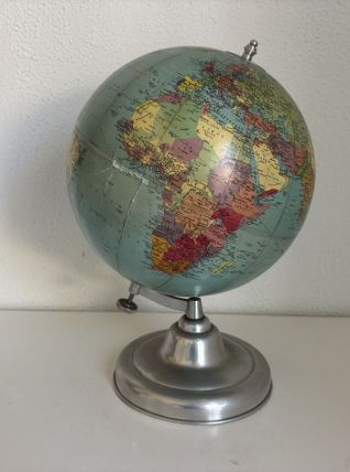 Globe terrestre vintage 1961 mappemonde Taride Paris - 33 cm