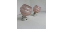 PAIRE D’ANCIENNES APPLIQUES VINTAGE EN VERRE DE CLICHY  