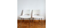 Paire de chaises bouclettes Georges Frydman 1960