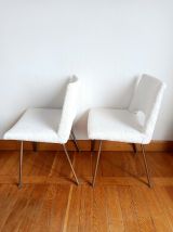 Paire de chaises bouclettes Georges Frydman 1960