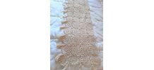 Chemin de table napperon cheminée crochet ancien fait-main