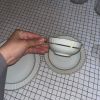 Lot 14 tasses anciennes en porcelaine de Limoges