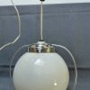 Supension 1970 Boule blanche chrome