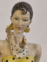 Grande Statue Vintage "Fashion Lady" par Antoni Famery 