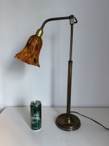 Lampe vintage 1900 pâte de verre de Clichy bureau atelier la