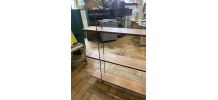 Etagere vintage murale bois et métal noir 