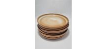 Set de 6 assiettes plates à bord droit
