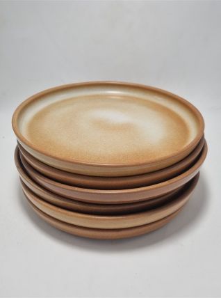 Set de 6 assiettes plates à bord droit