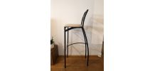 Lot de 2 chaises de bar noires