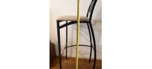 Lot de 2 chaises de bar noires