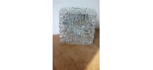 Applique plafonnier verre moulé pressé année 60/70