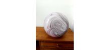 Vase style Murano en verre rose vintage 