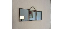 Miroir vintage 1930 triptyque barbier coiffeur danseuse jeun