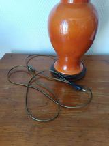 Lampe porcelaine de Limoges Mergey et abat-jour art déco 