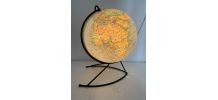 Globe vintage 1960 terrestre mappemonde Girard Barrère verre