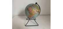 Globe vintage 1960 terrestre verre mappemonde Perrina - 24 c