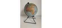 Globe vintage 1960 terrestre verre mappemonde Perrina - 24 c