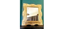 Grand miroir en bois doré 