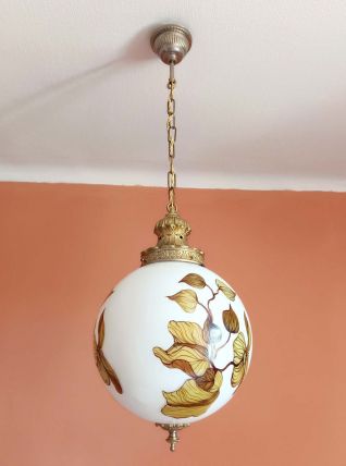 Grande suspension globe art nouveau 