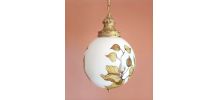 Grande suspension globe art nouveau 