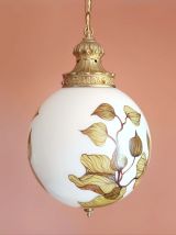 Grande suspension globe art nouveau 