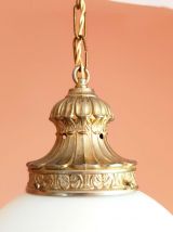 Grande suspension globe art nouveau 