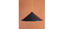 Grande suspension en tôle industrielle vintage 39 cm 