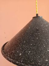 Grande suspension en tôle industrielle vintage 39 cm 