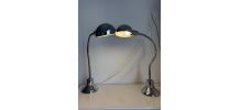 Paire lampes vintage 1940 de bureau jumo 210 chromée design 